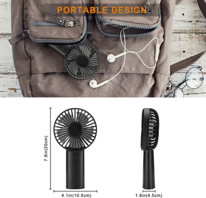 Portable Handheld Fan, 4400Mah Battery Operated Rechargeable Personal Fan, 6-15 Hours Working Time for Outdoor Activities, Summer Gift for Men Women